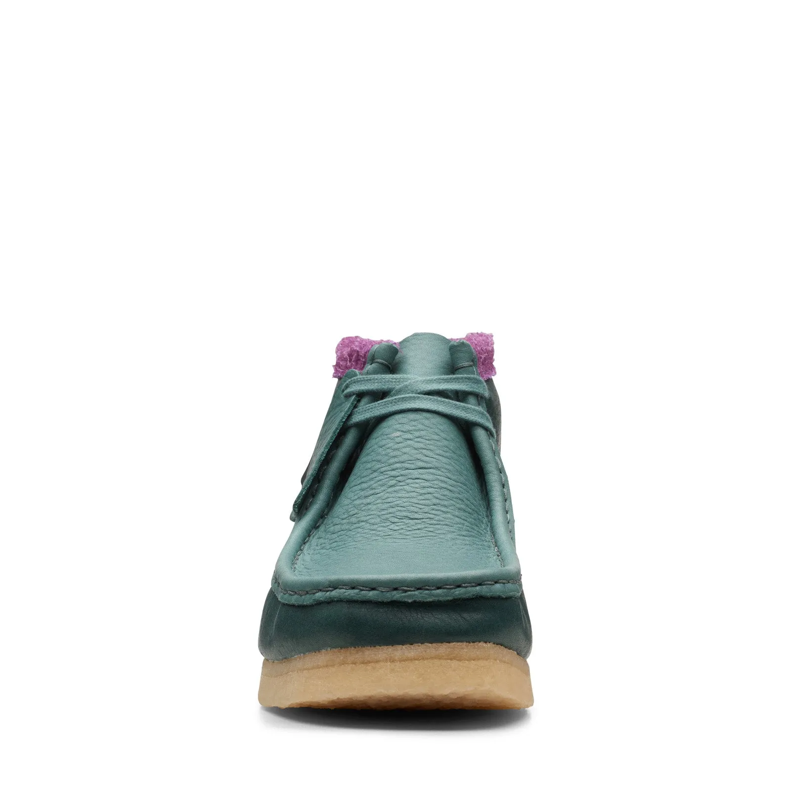 Clarks Originals Wallabee Boot Men's Green Purple Combi Leather Chukka Boots 26168831