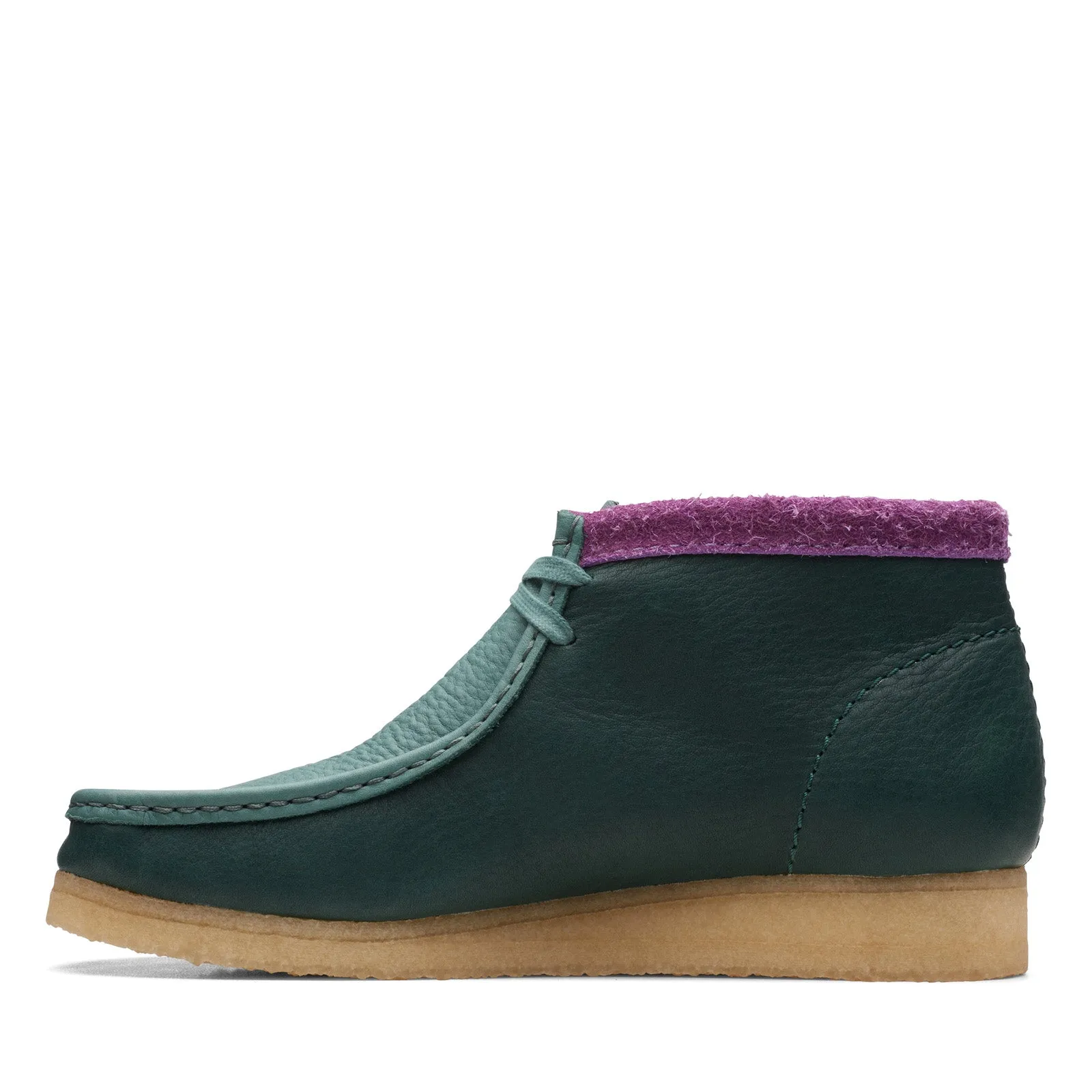 Clarks Originals Wallabee Boot Men's Green Purple Combi Leather Chukka Boots 26168831