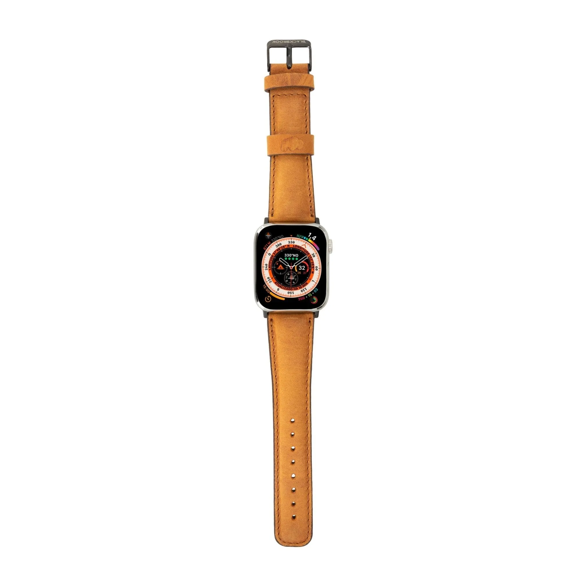Classic Band for Apple Watch 40mm / 41mm, Golden Brown, Black Hardware