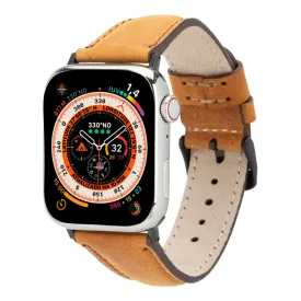 Classic Band for Apple Watch 40mm / 41mm, Golden Brown, Black Hardware