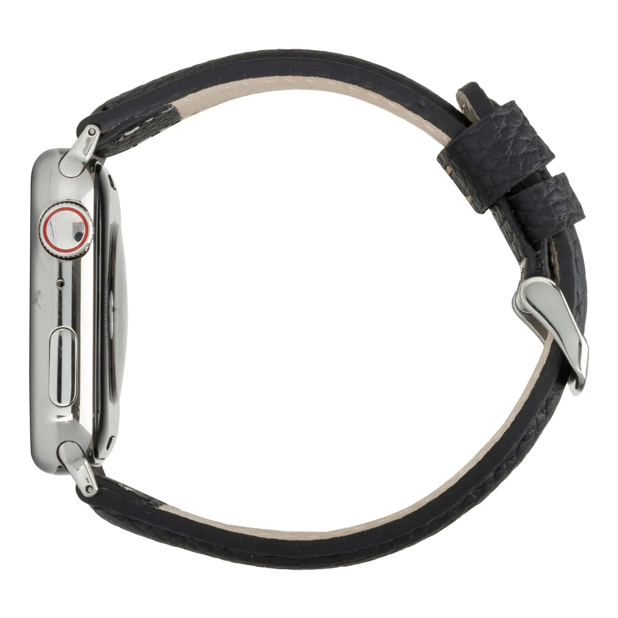 Classic Band for Apple Watch 40mm / 41mm, Pebble Black, Silver Hardware