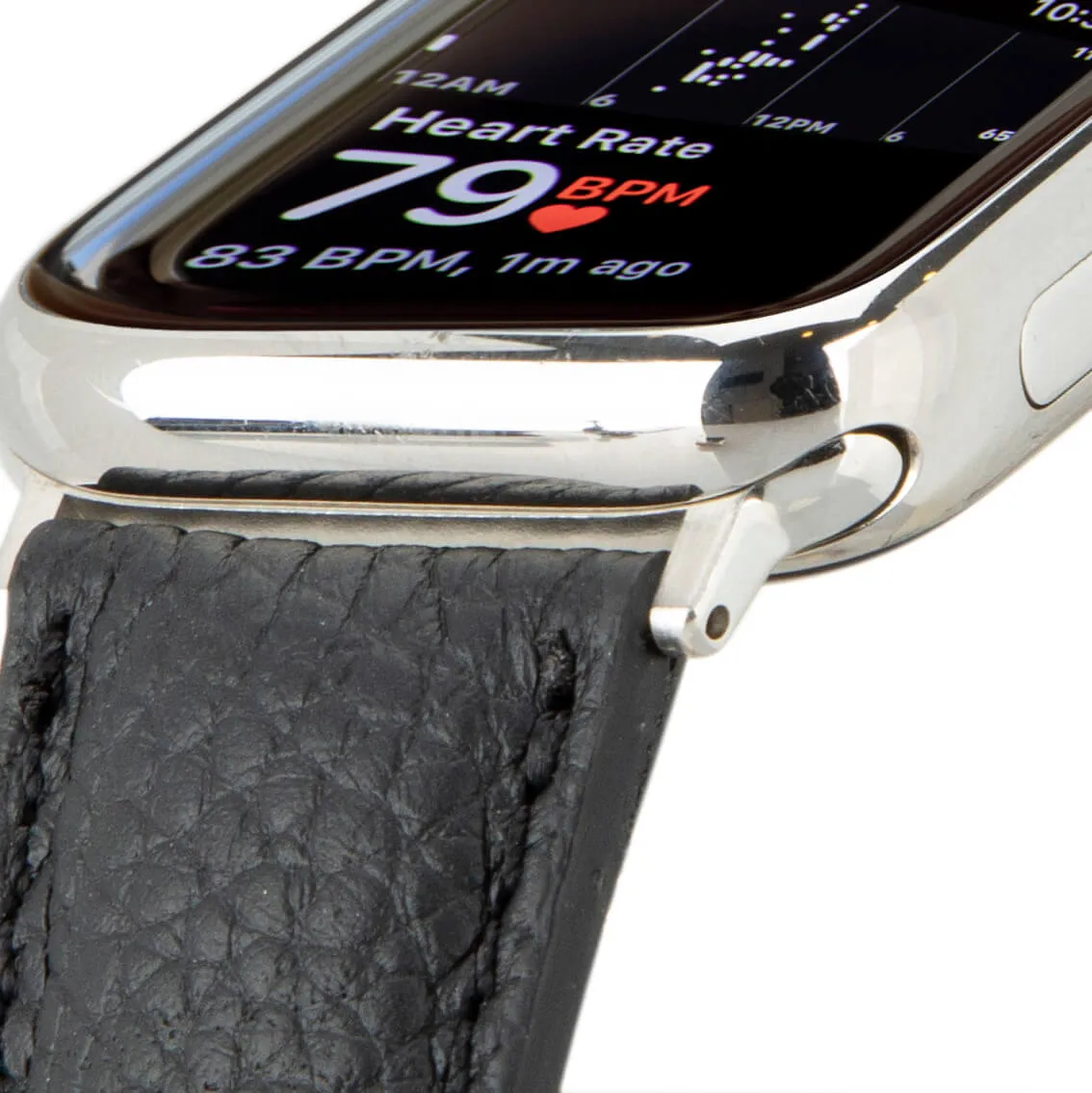 Classic Band for Apple Watch 40mm / 41mm, Pebble Black, Silver Hardware