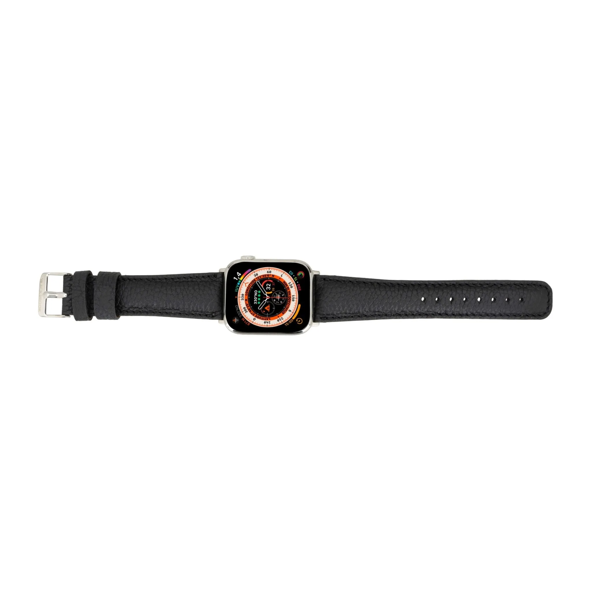 Classic Band for Apple Watch 40mm / 41mm, Pebble Black, Silver Hardware