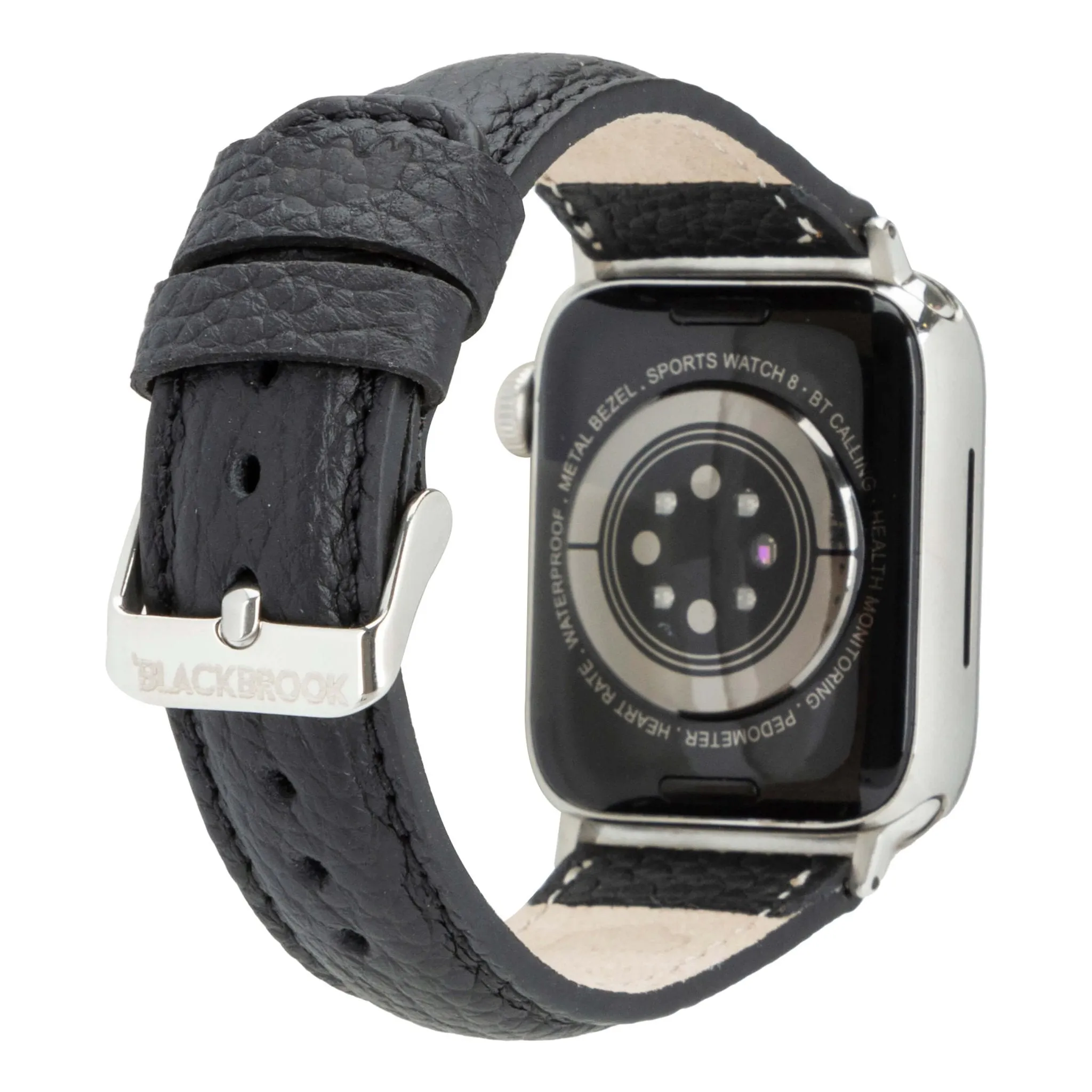 Classic Band for Apple Watch 40mm / 41mm, Pebble Black, Silver Hardware