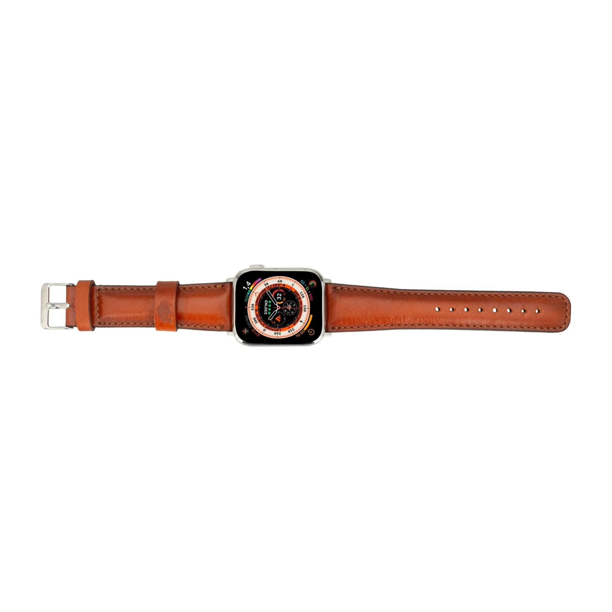 Classic Band for Apple Watch 44mm / 45mm, Burnished Tan, Silver Hardware