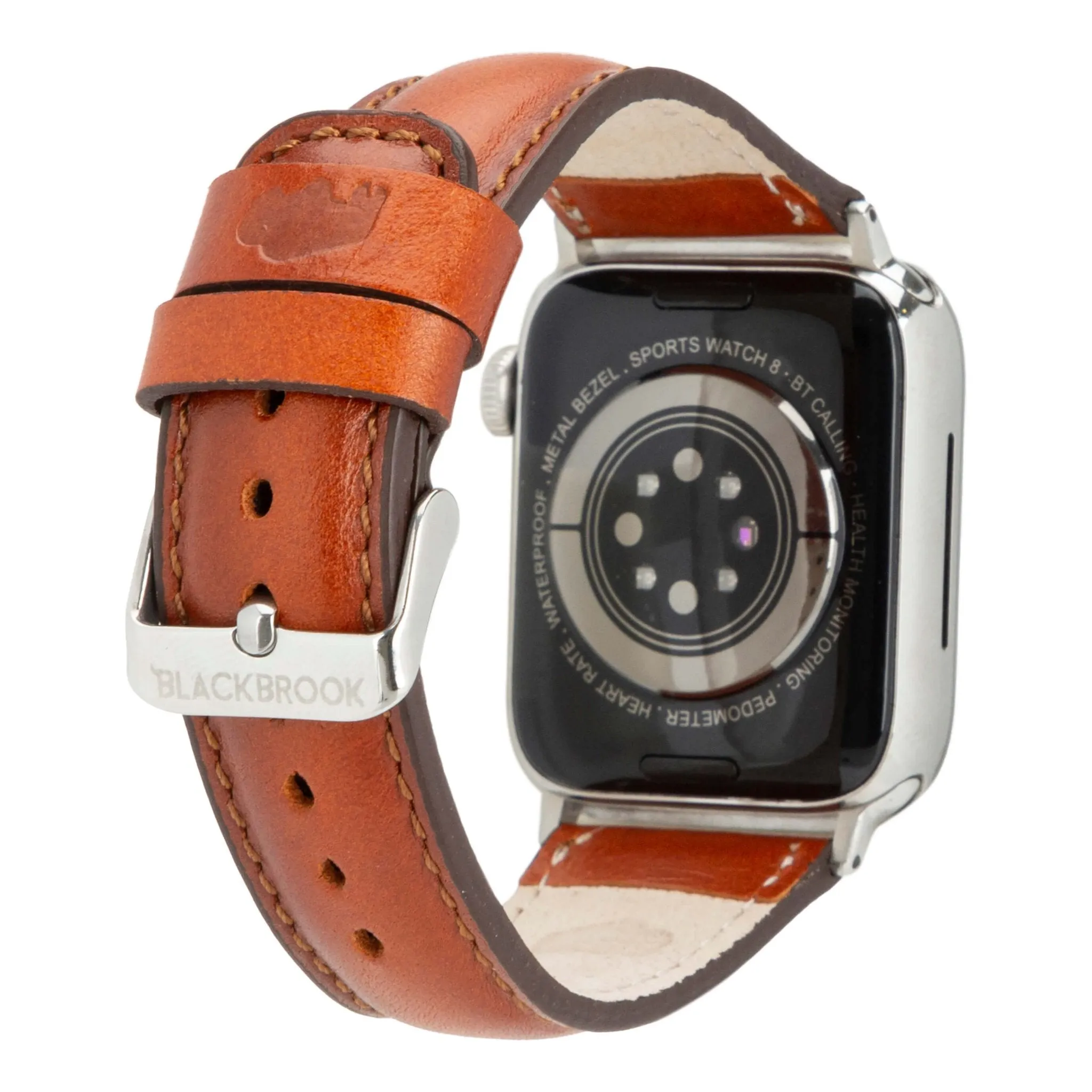 Classic Band for Apple Watch 44mm / 45mm, Burnished Tan, Silver Hardware