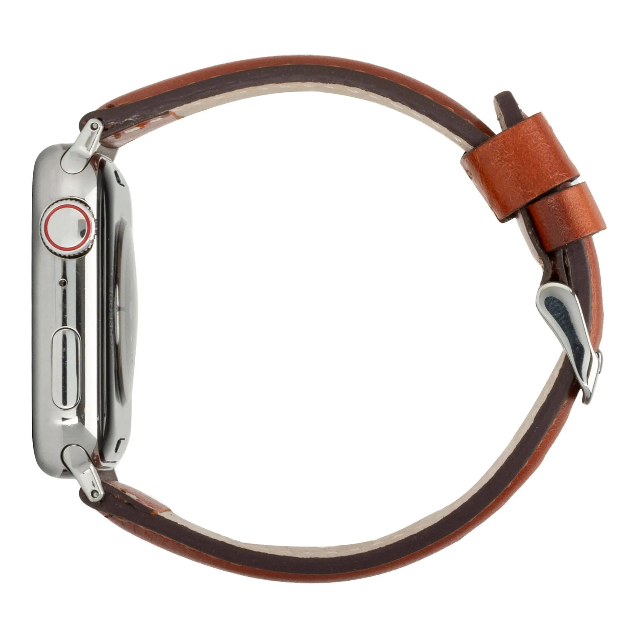 Classic Band for Apple Watch 44mm / 45mm, Burnished Tan, Silver Hardware
