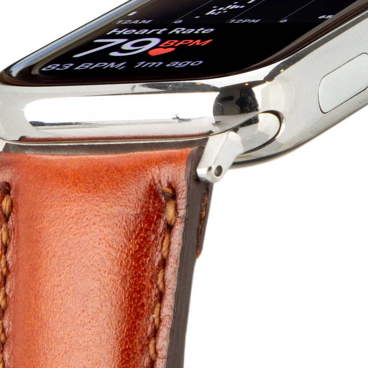 Classic Band for Apple Watch 44mm / 45mm, Burnished Tan, Silver Hardware