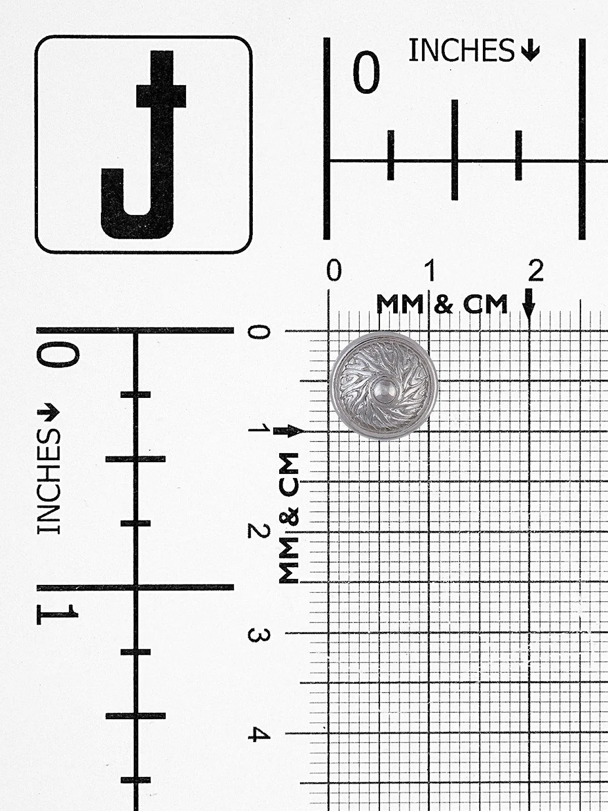 Classic Engraved Design 11mm Downhole Metal Button