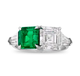 Colombian Emerald and Diamond Ring