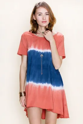 Color Block Garment Dye Tunic