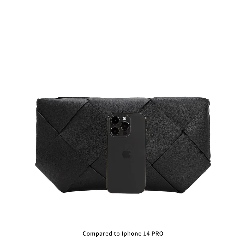 Connie Black Small Recycled Vegan Crossbody Bag