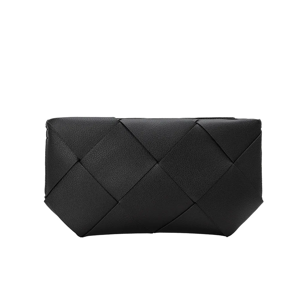Connie Black Small Recycled Vegan Crossbody Bag