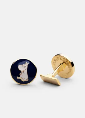 Cufflinks | Moomin  | Gold Plated | Moomintroll | Blue