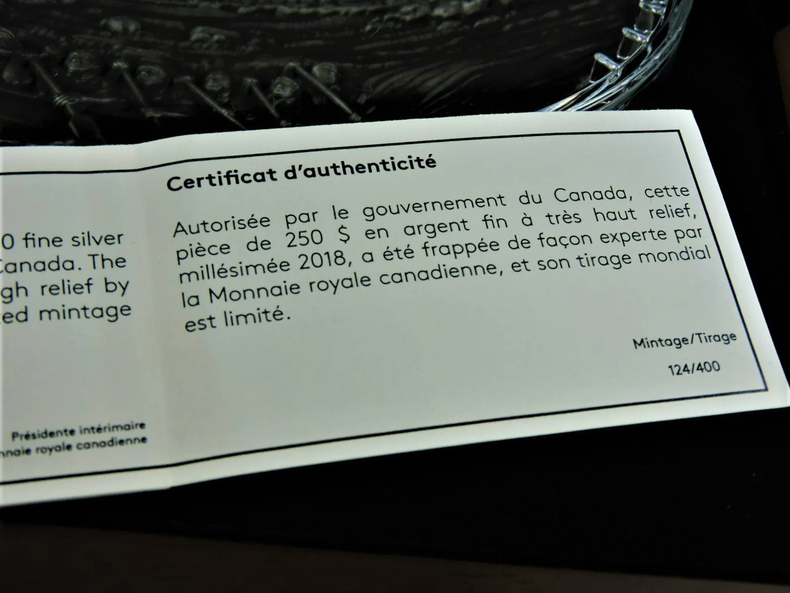 Currency - Silver Coin - $250 - 2018 - RCM - The Voyageurs