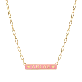 Custom Enamel ID Necklace