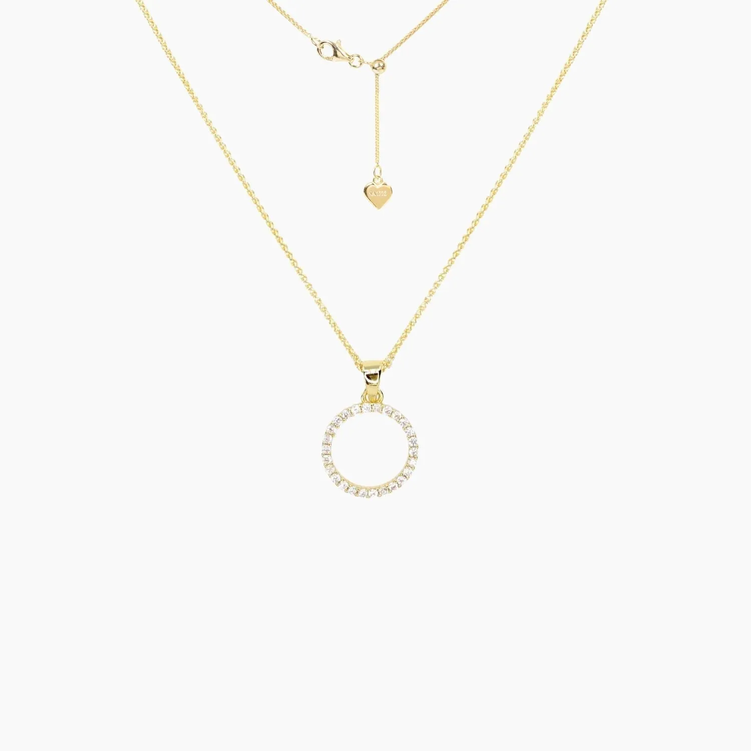 CZ Small Circle Pendant (Gold)