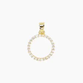 CZ Small Circle Pendant (Gold)