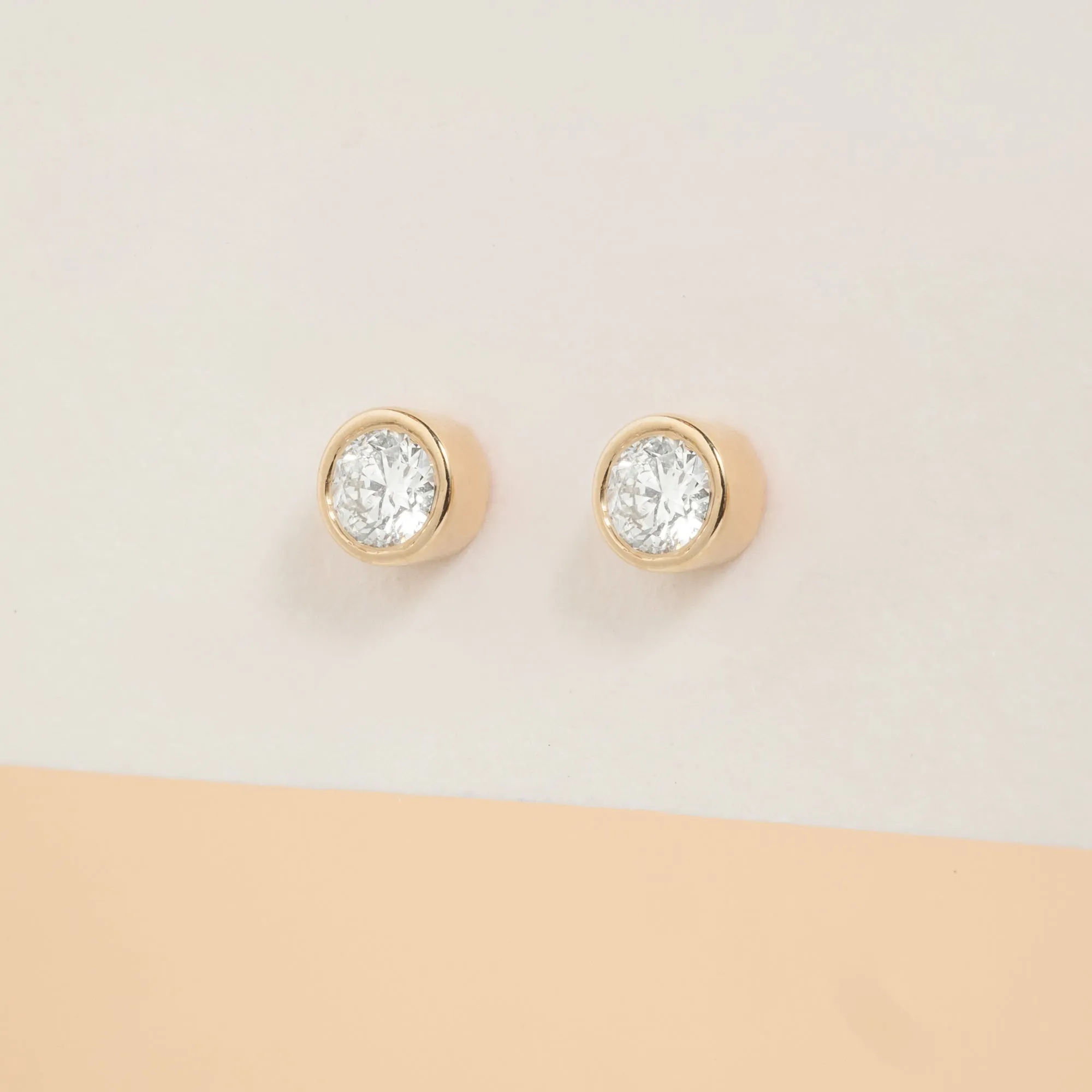 Diamond Bezel Studs - 2.3 mm, Susie
