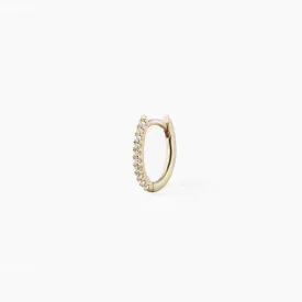 Diamond Mini Oval Hoop