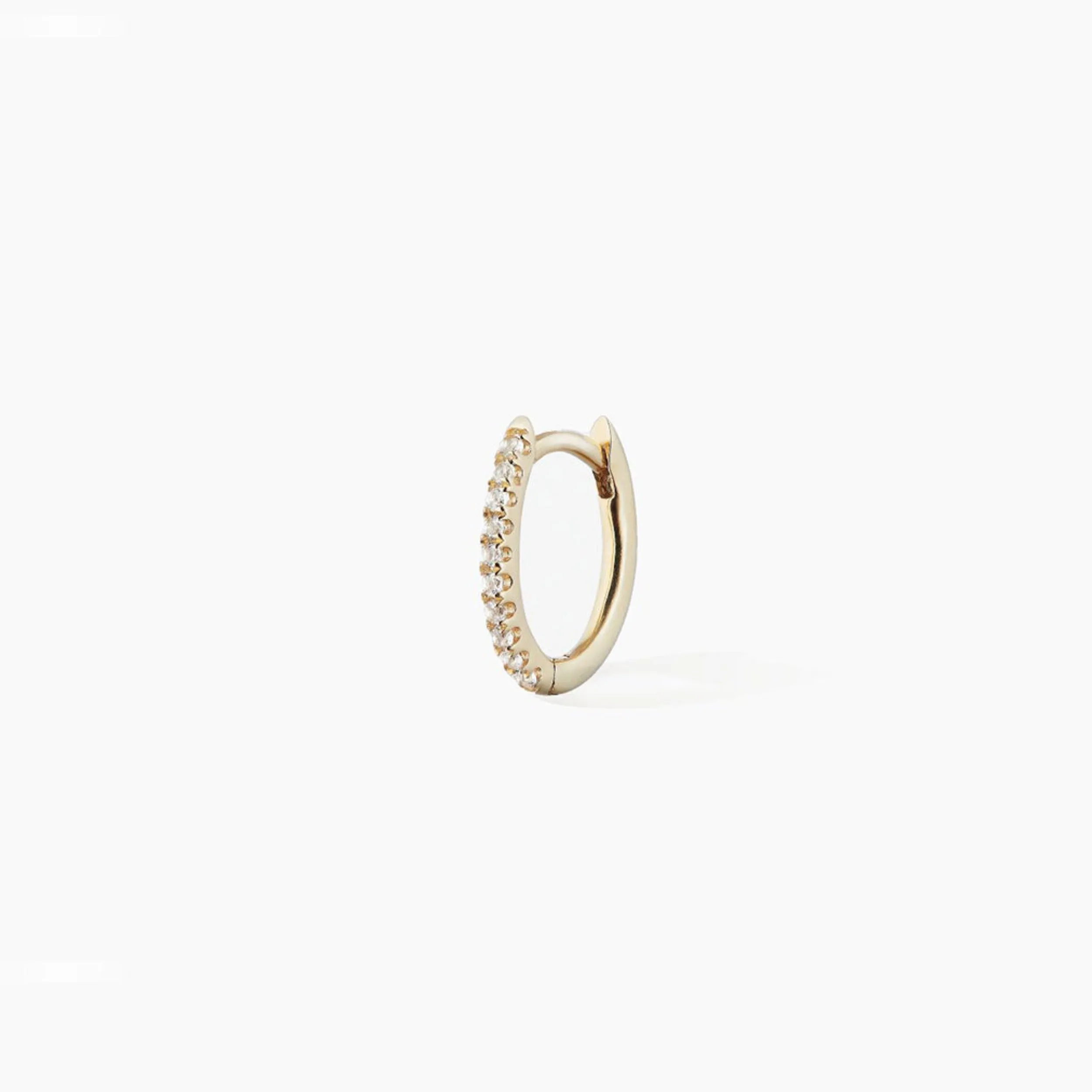 Diamond Mini Oval Hoop