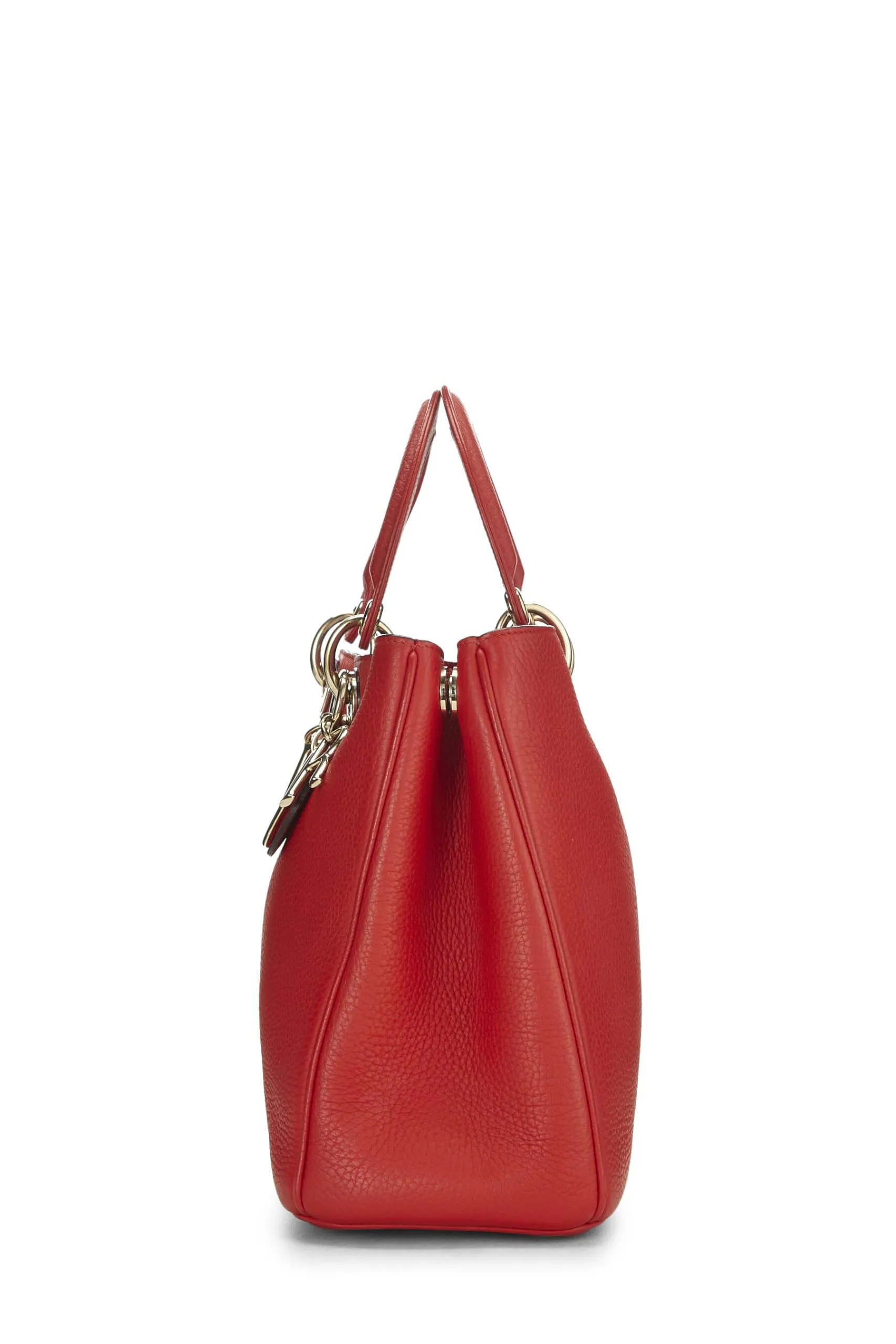 Dior,  Red Leather Diorissimo Medium, Red