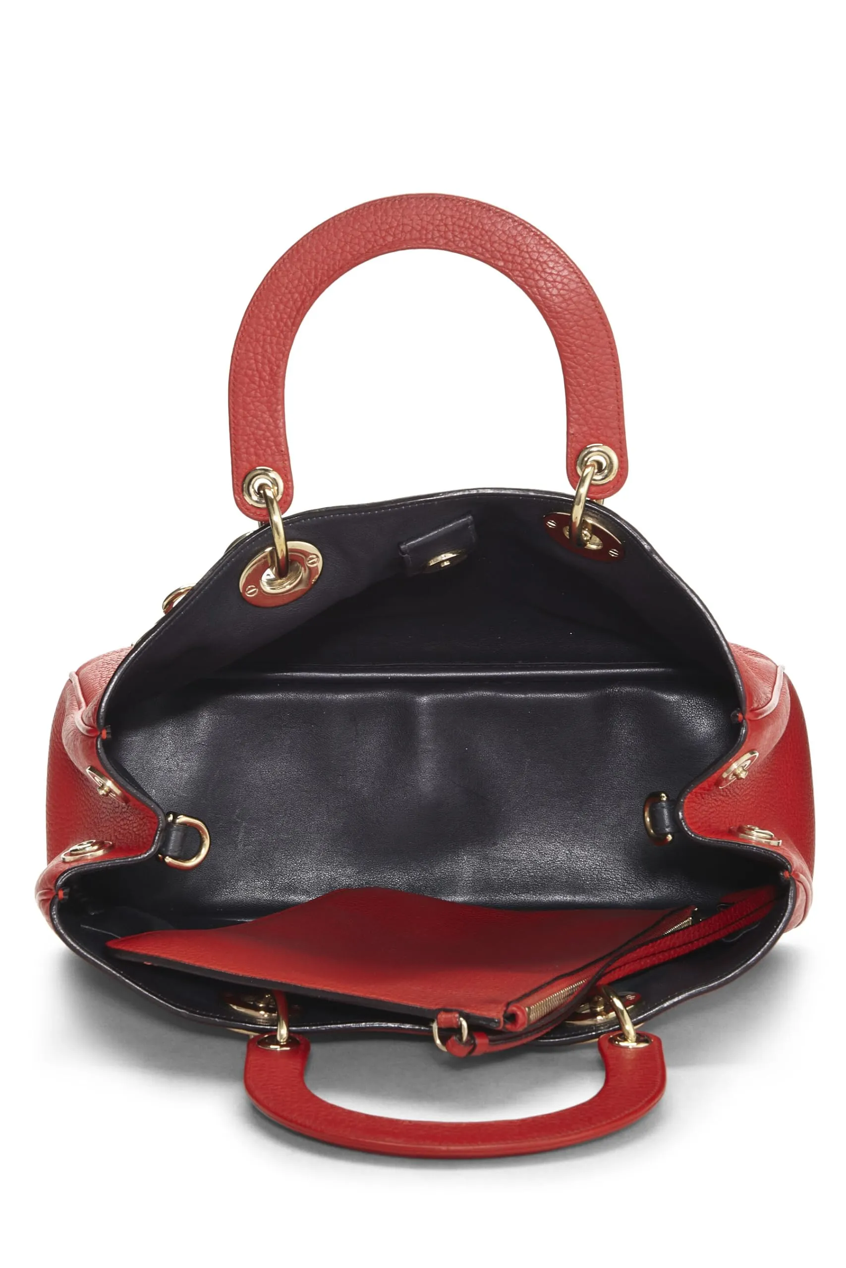 Dior,  Red Leather Diorissimo Medium, Red