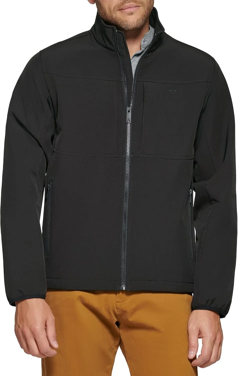 Dockers Men's Clean Zip-up Softshell Jacket