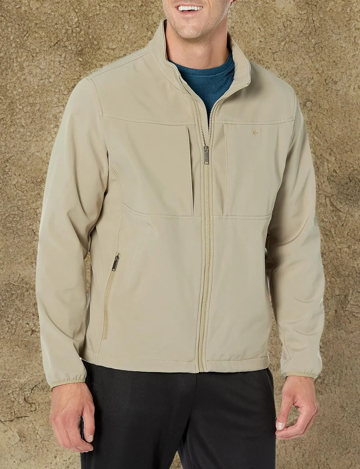 Dockers Men's Clean Zip-up Softshell Jacket