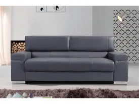 Downtown Leather Sofa in Grey