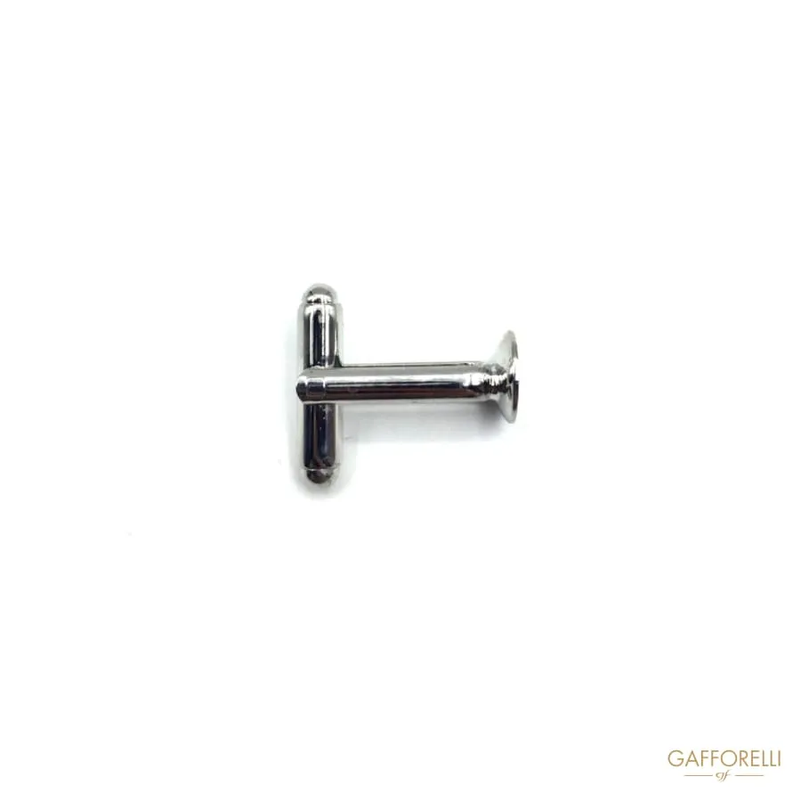 Elegant Cufflink Decorated with Rhinestones on Border, 2 Cm - Art. 3731