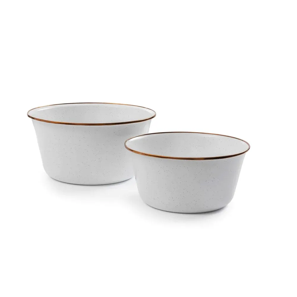 Enamel Mixing Bowl Set 'Eggshell'