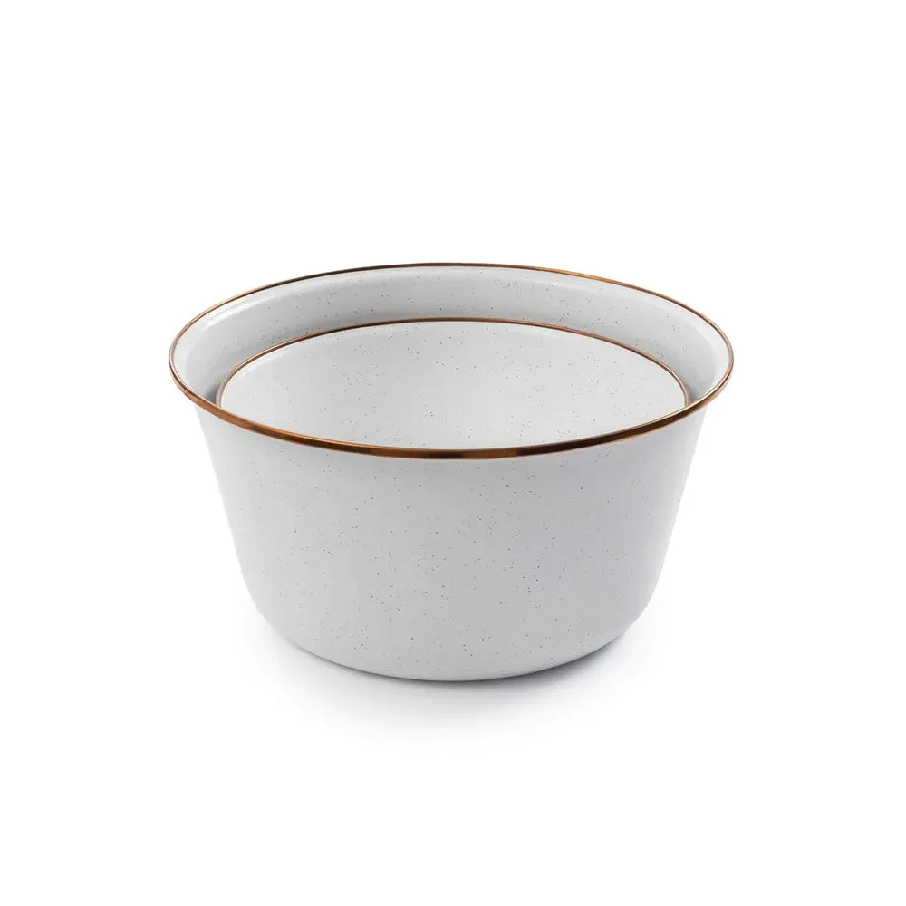 Enamel Mixing Bowl Set 'Eggshell'