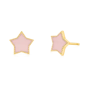 Enamel Star Earrings
