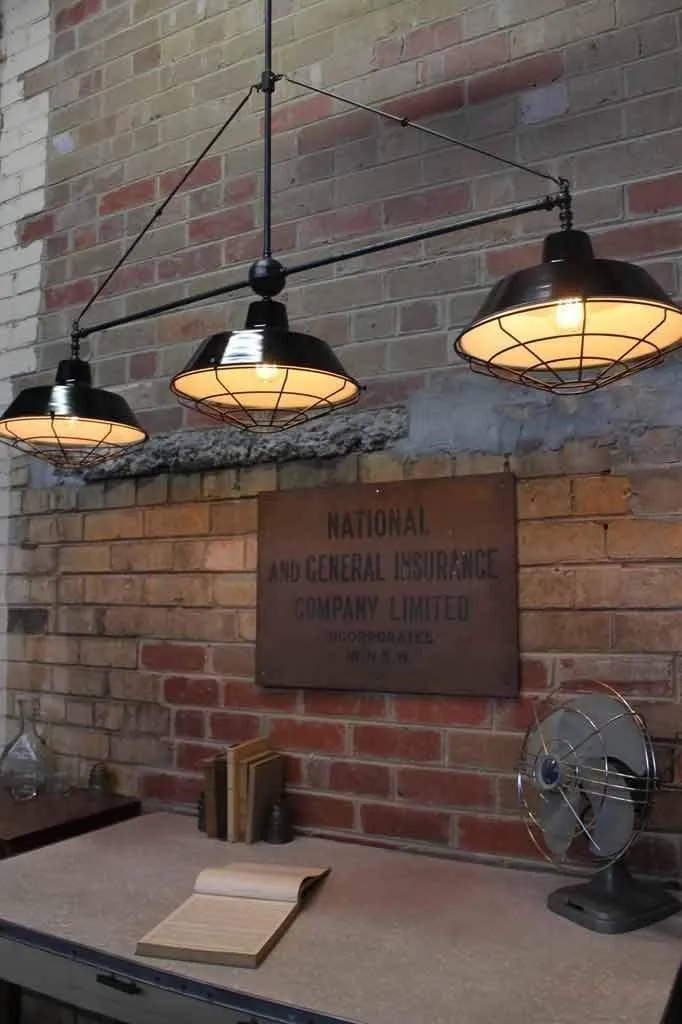 Factory Triple Arm Pendant Light
