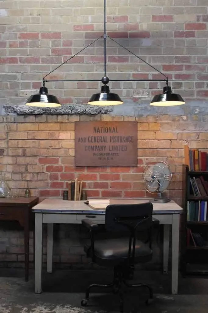 Factory Triple Arm Pendant Light