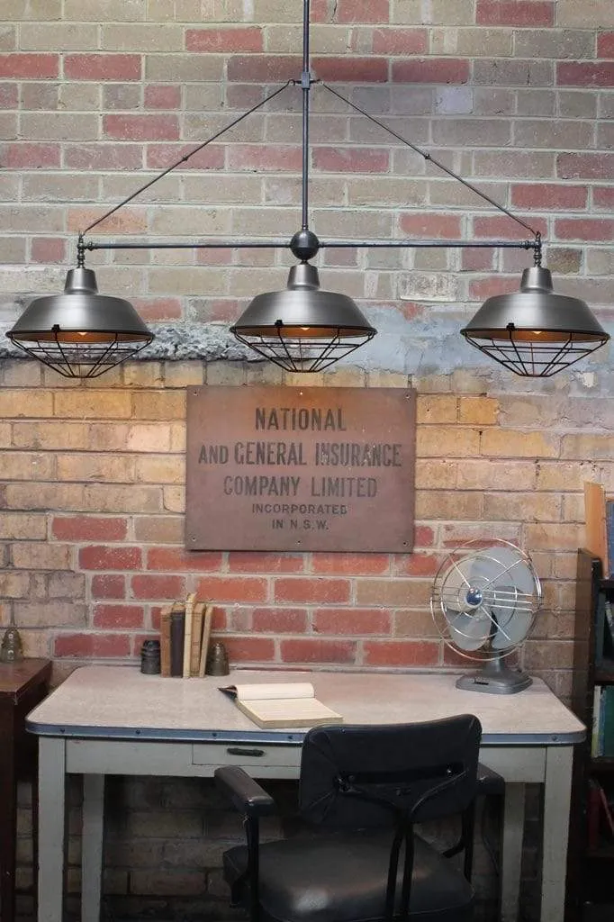 Factory Triple Arm Pendant Light
