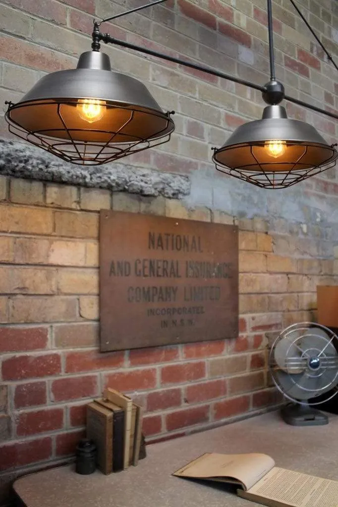 Factory Triple Arm Pendant Light