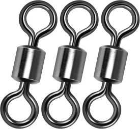 Fishing Barrel Swivels, 40 to100-Pack Swivels Fishing Tackle Freshwater Saltwater Swivel Rolling Swivel Heavy Duty Stainless Steel Lures Leaders Line Connectors Terminal Tackle