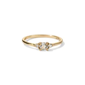 Florence Ring, White Topaz, Gold