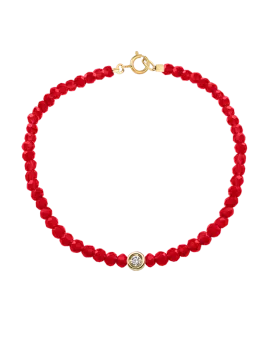 Gemstone & Diamond Bracelet - 14K Yellow Gold