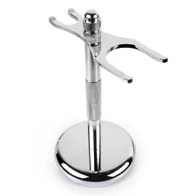 Genova Stainless Steel Shaving Brush & Safety Razor Stand
