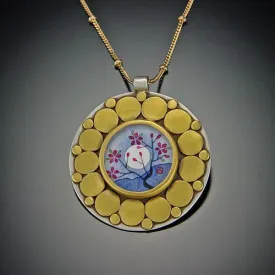 Gold Plum Blossom Mandala Necklace