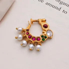 Gold Polish Nose Pin