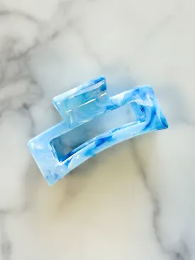 Hair Claw Clip in Marble Blue