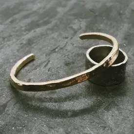 Hammered Brass Cuff (Polished)