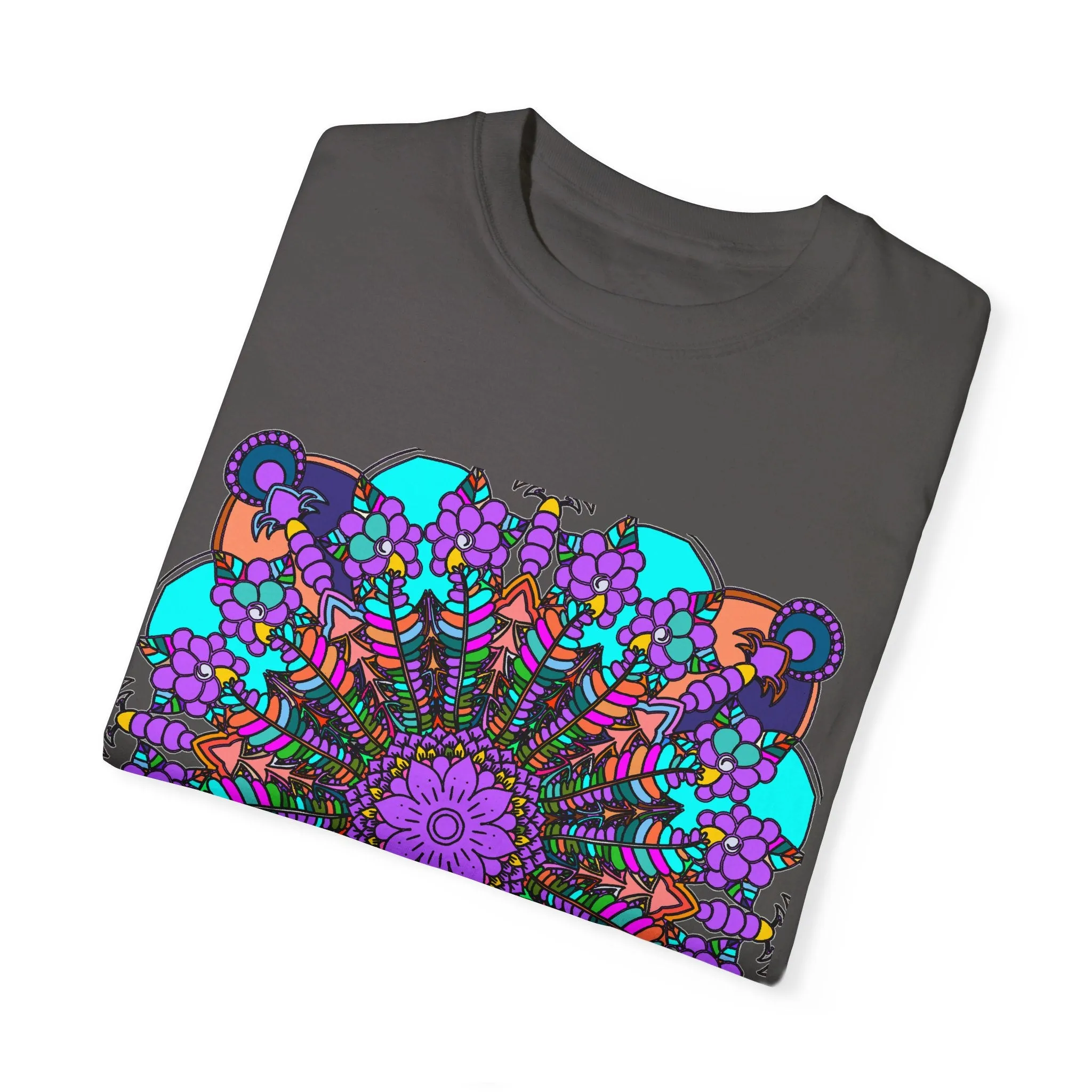 Handmade Mandala Design T-Shirt - 100% Ring-Spun Cotton