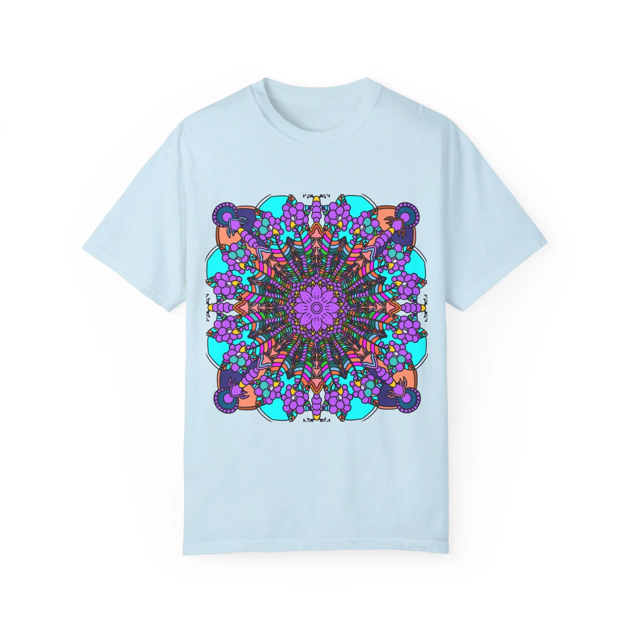 Handmade Mandala Design T-Shirt - 100% Ring-Spun Cotton