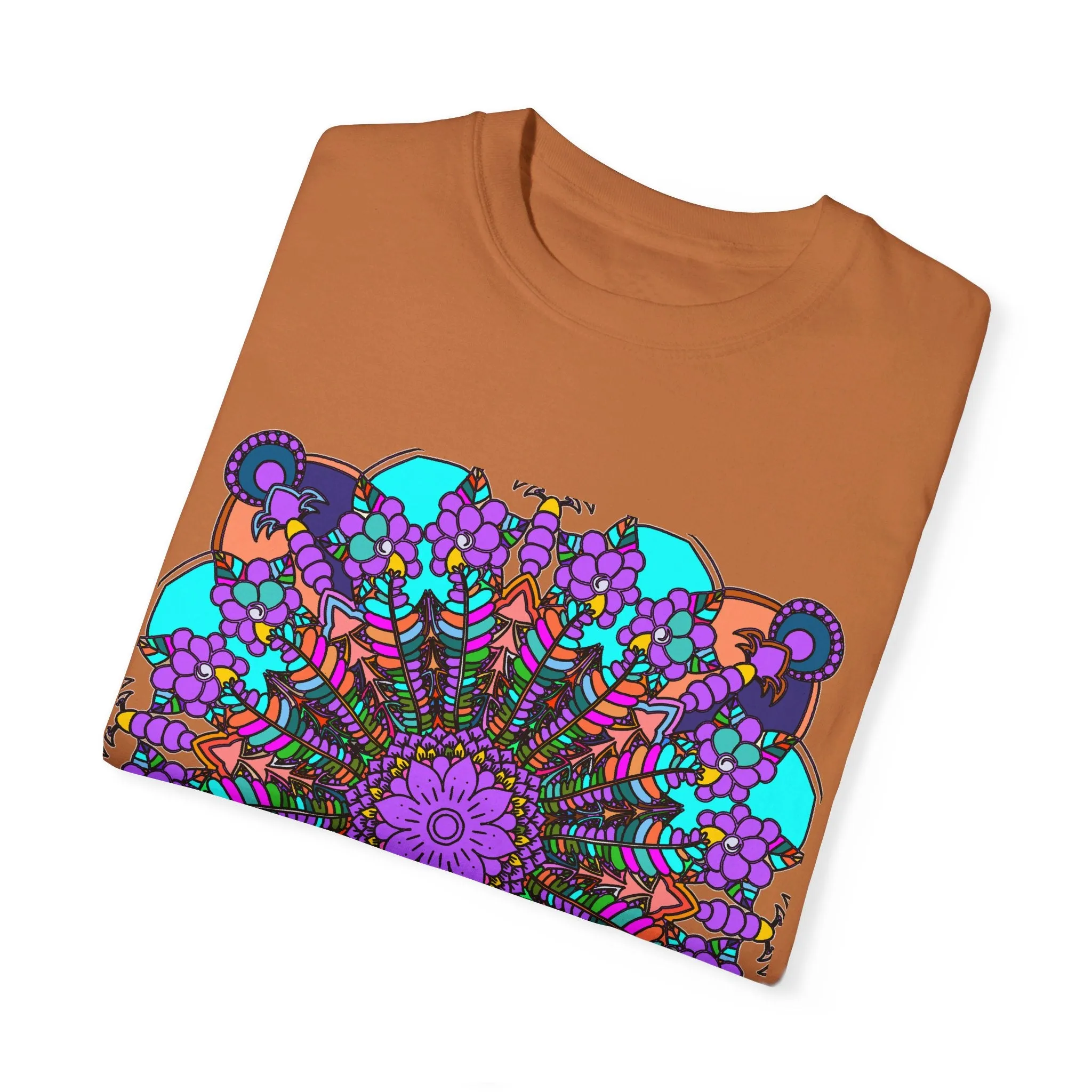 Handmade Mandala Design T-Shirt - 100% Ring-Spun Cotton