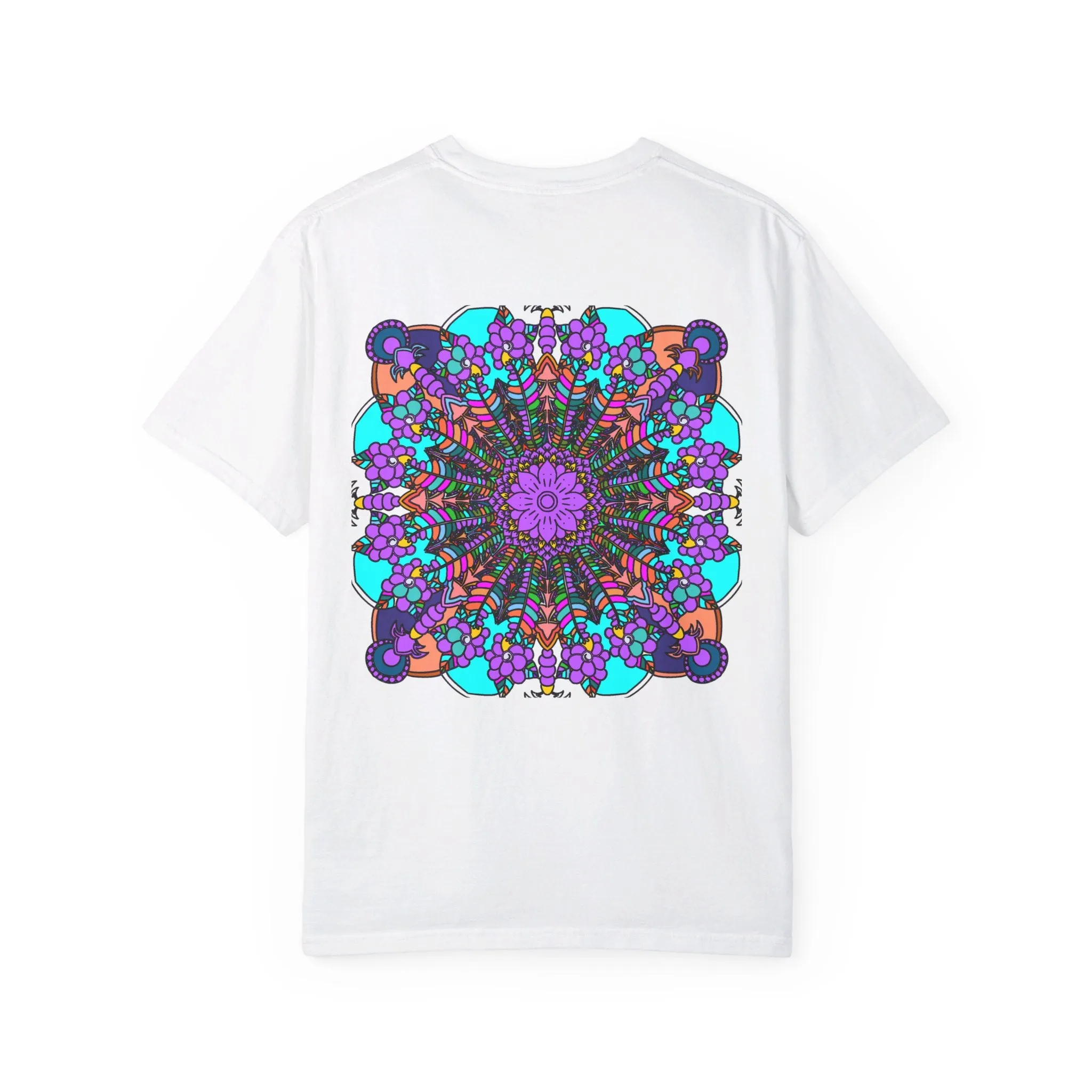 Handmade Mandala Design T-Shirt - 100% Ring-Spun Cotton